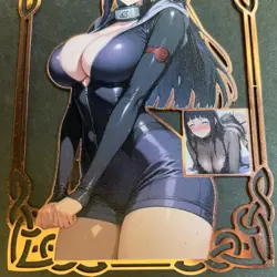 Goddess Story Gold METAL Card - Maiden Party - Serial Number #/100! Hinata Anime - Image 2