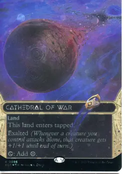 2025 Magic the Gathering Catherdral of War Land Borderless Galaxy Foil Nr/Mt - Image 1
