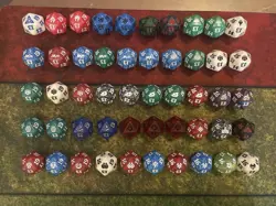 Lot of 50 MTG Spindown D20 Dice Magic the Gathering - Image 1