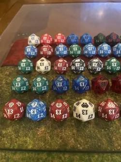Lot of 50 MTG Spindown D20 Dice Magic the Gathering - Image 2