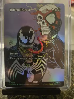 Magic The Gathering Spider-Man Infernal Grasp #18 Borderless Foil Instant - Image 1