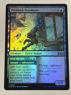 MTG Wilds of Eldraine Picklock Prankster Foil 0064 NM - Image 1