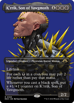 K'rrik, Son of Yawgmoth - MH3 #365 | NORMAL | NM | MTG | BORDERLESS | FULL ART - Image 1