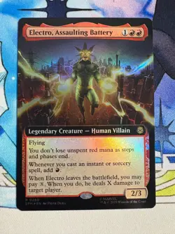 2025 MTG Spider-Man Electro,Assaulting Battery Extended Art Foil - Image 1