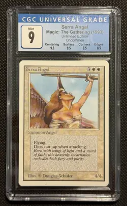 MTG Unlimited Edition 1993 Serra Angel CGC 9 MINT Old School 93/94 - Image 1
