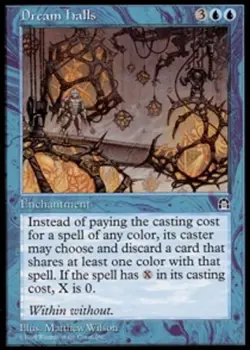 1 x Dream Halls - Stronghold - Moderate Play - MTG - Image 1