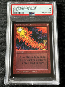 Beta Red Elemental Blast Limited Edition Magic the Gathering MTG PSA NM - Image 1