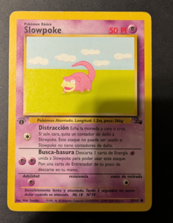 Pokemon TCG - Slowpoke 55/62 - Fossil 1st Edition Spanish HP - Image 1