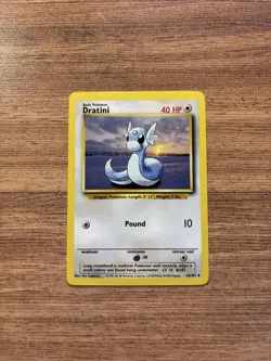💎Pokemon Dratini 26/102 WotC Base Set Unlimited Uncommon LP - Image 1