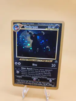 Pokemon Umbreon Card Base Set Shadowless Holo Custom Made 1:1 Replica Art 1st ed - Image 1