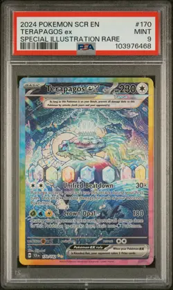 2024 POKEMON SCR EN-STELLAR CROWN SPECIAL ILLUSTRATION RARE TERAPAGOS EX PSA 9 - Image 1