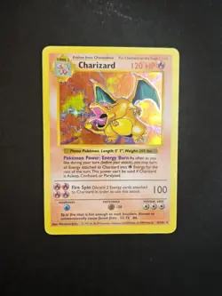 Shadowless Charizard - 4/102 - Pokemon Base Set Holographic - Raw - Image 1