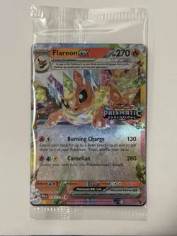Pokemon Prismatic Evolutions Flareon ex 014/131 Surprise Box Stamped Sealed QTY - Image 1