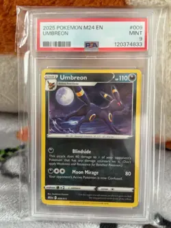 Pokemon TCG 2024 McDonald’s UMBREON 009/015 Graded PSA 9 NM-MINT - Image 1