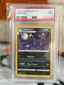 Pokemon TCG 2024 McDonald’s UMBREON 009/015 Graded PSA 9 NM-MINT - Image 2