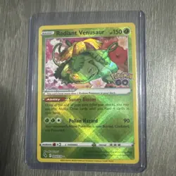 Pokemon Go Radiant Venusaur Holo TCG Card 004/078 NM Condition - Image 1