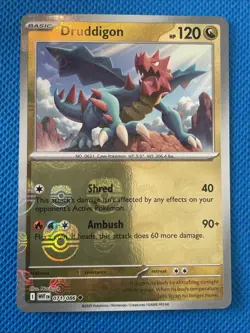 Pokemon Cards - Druddigon (Master Ball Reverse Holo) 071/086 SV11W White Flare - Image 2