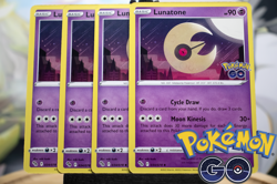 Lunatone 034/078 x4 Pokemon GO TCG Uncommon Card Playset NM Mint Fast Shipping - Image 1
