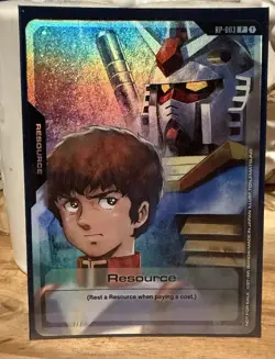 Gundam Card Game Amuro & Gundam RX-78-2 Resource Promo Card RP-003 English - Image 1