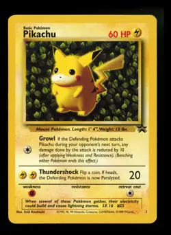 Pikachu 1 1999 Black Star Promo Rare WOTC Nintendo Pokemon Card TCG - Image 1