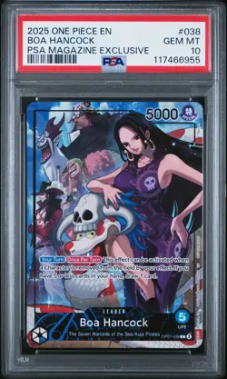 Boa Hancock 2025 PSA Magazine Promo OP07-038 One Piece Promotion Card PSA 10 - Image 1