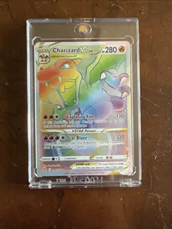 Charizard VSTAR Rainbow Holo Card 174/172 Swsh09 Brilliant Stars Secret Rare - Image 1