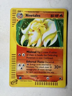 Pokemon TCG WOTC Card e-Series Ninetales Expedition Set Holo #21/165 NM - Image 1