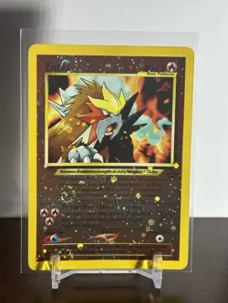DOUBLE SWIRL Entei Black Star Promo #34 Movie Reverse Holo - Pokemon Card - LP - Image 1