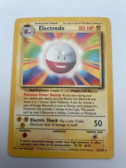 Electrode - 21/102 - Pokemon Base Set Unlimited Rare Card WOTC LP - Image 1