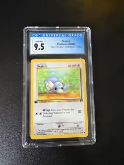 Dratini Team Rocket 1st Edition Pokemon Card 53/82 CGC 9.5 Gem Mint - Image 1