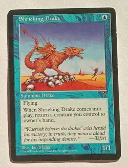 Magic MTG - Shrieking Drake - Visions - LP - Image 1