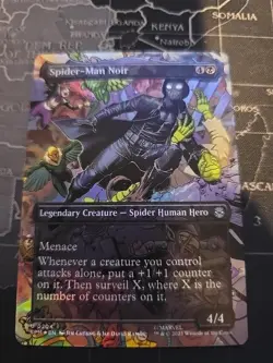 Spider-Man Noir (Borderless) - Marvel’s Spider-Man (SPM) - FOIL - NM - Image 1