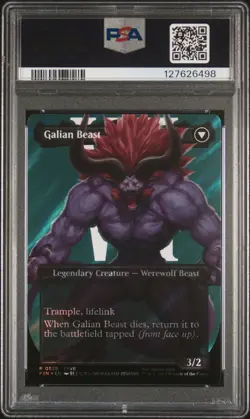 2025 MTG FINAL FANTASY BORDERLESS-SURGE GALIAN BEAST/VINCENT VALENTINE PSA 10 - Image 2