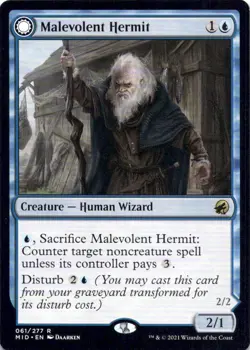 MTG Malevolent Hermit (61) | LP | Innistrad: Midnight Hunt (MID) - Image 1