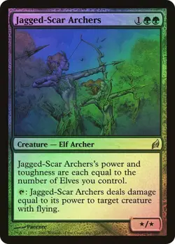 Lorwyn MTG FOIL Jagged-Scar Archers Magic - Image 1
