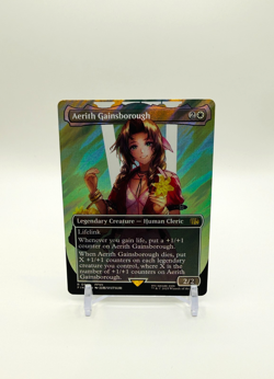 Aerith Gainsborough (Borderless) (Surge Foil) Final Fantasy Foil - Image 1