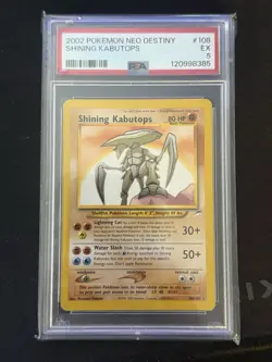 2002 Pokemon Neo Destiny Shining Kabutops Card PSA 5 #108 EX REGRADE POTENTIAL - Image 1