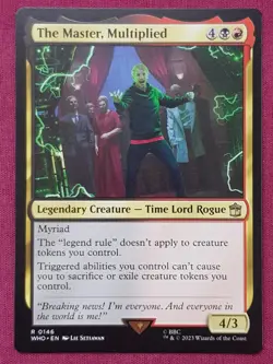 Magic The Gathering DOCTOR WHO THE MASTER MULTIPLIED black/red card MTG - Image 1