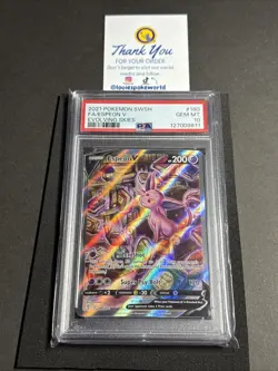 PSA 10 Espeon V Alt Art 180/203 Evolving Skies 2021 Pokemon Card - Image 1