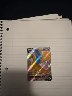 Pokemon Charizard V Full Art Holo Card 220 HP Claw Slash Fire Spin - Image 1