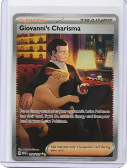 Pokemon Card Giovannis Charisma 204/165 Secret Rare Scarlet Violet Pokemon 151 - Image 2