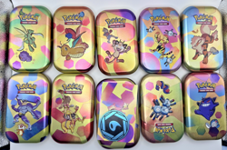Pokemon 151 Mini Tin Empty Case with Art Card Coin Bonus Holo Collectible - Image 1