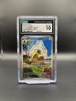 Pokemon TCG Alolan Dugtrio Card 208/191 CGC 10 Surging Sparks 2024 IR Holo - Image 1
