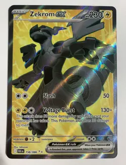 Pokemon Zekrom EX 158/086 Black Bolt Full Art English Card NM/Mint Condition - Image 1