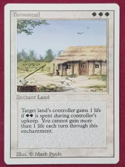 Magic The Gathering REVISED EDITION FARMSTEAD white card MTG - Image 1