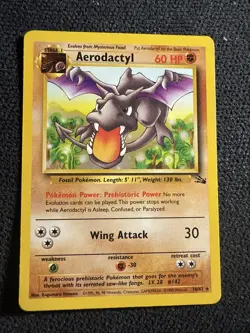 Pokemon TCG Aerodactyl Card 16/62 Fossil Rare Non-Holo - Image 1