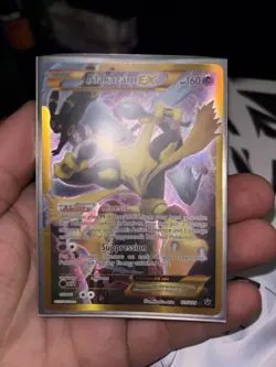 Alakazam EX Fates Collide 125/124 Full Art Holo Secret Rare Pokemon TCG Card - Image 1