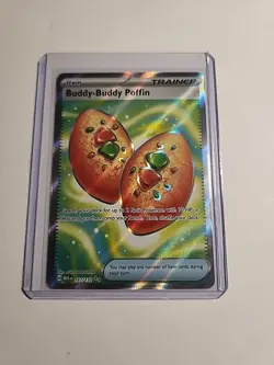 Buddy Buddy Poffin 167/132 Mega Evolution Secret Rare Pokemon Card NM In Hand - Image 1