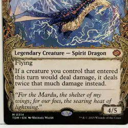 Neriv, Heart of the Storm. Showcase. MTG Tarkir: Dragonstorm Trading Card - Image 3