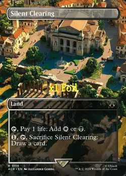 MTG Foil Borderless UB: Assassin's Creed ACR Silent Clearing MINT - Image 1